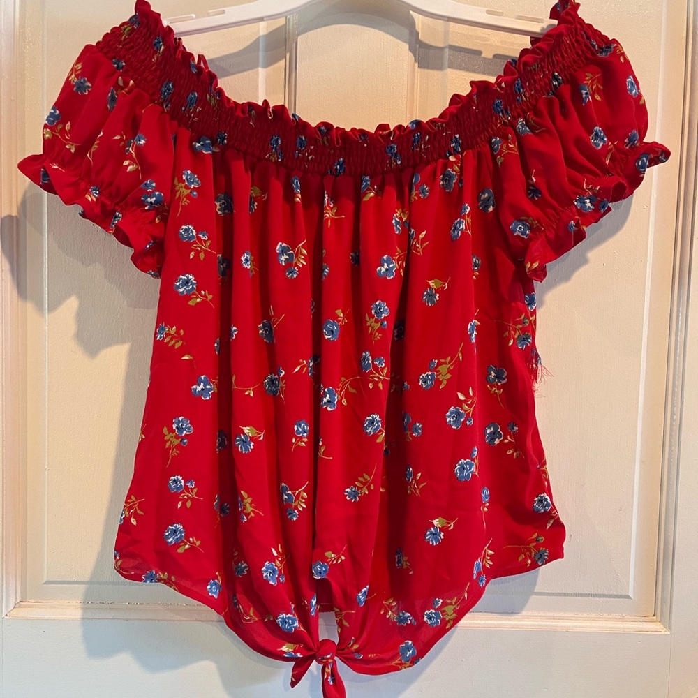 Sienna Sky Women’s Red and Blue Blouse